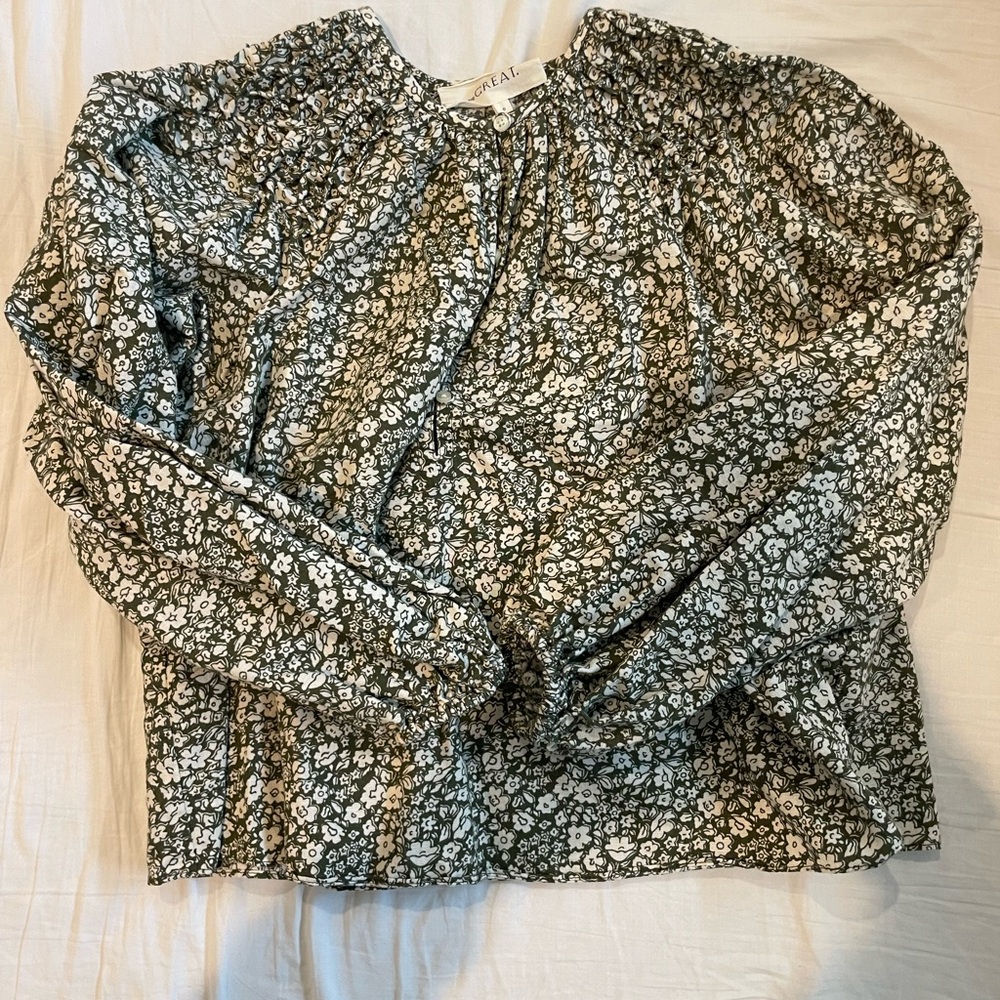 The Great Green Floral Print Women's Top Size 0